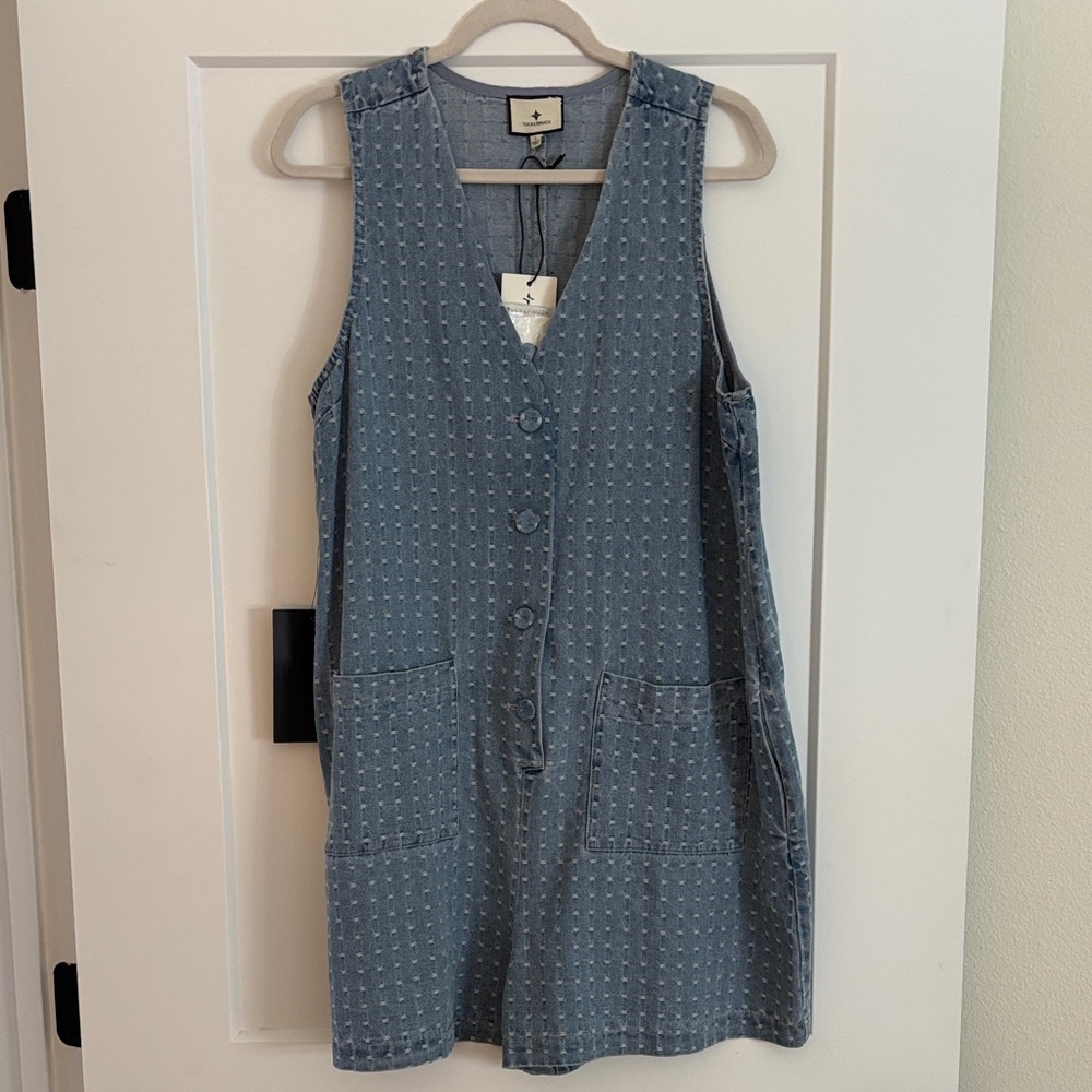 Tuckernuck Blue Textured Mini Dress